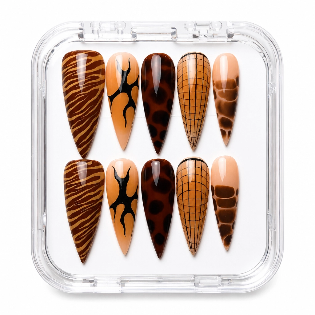 Press-on Nails Wholesale $11.90 Tortoiseshell Elegance by Yabe Vietnam