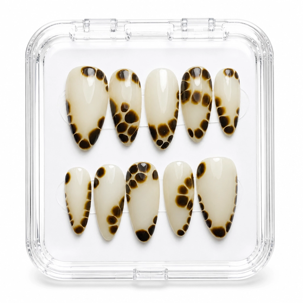 Press-on Nails Wholesale $11.90 Tortoiseshell Elegance by Yabe Vietnam
