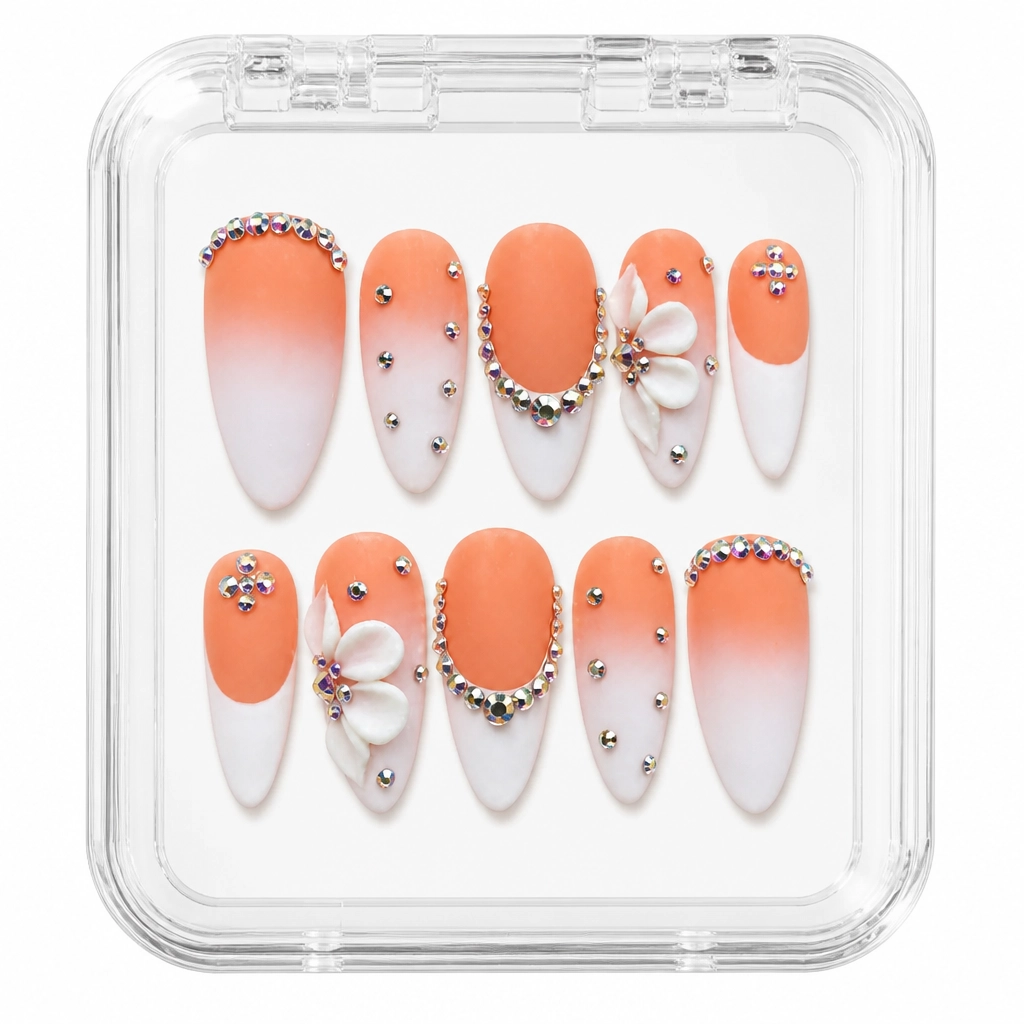 Press-on Nails Wholesale $11.90 Sunset Pearl Luxe by Yabe Vietnam