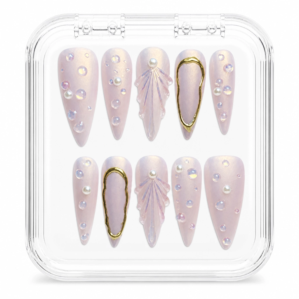 Press-on Nails Wholesale $11.90 Luminous Stiletto by Yabe Vietnam