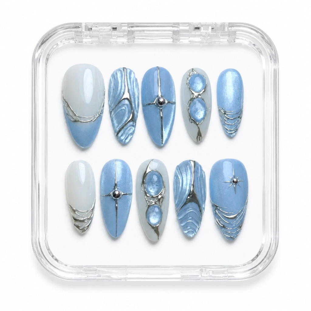 Press-on Nails Wholesale $11.90 Frosted Elegance by Yabe Vietnam
