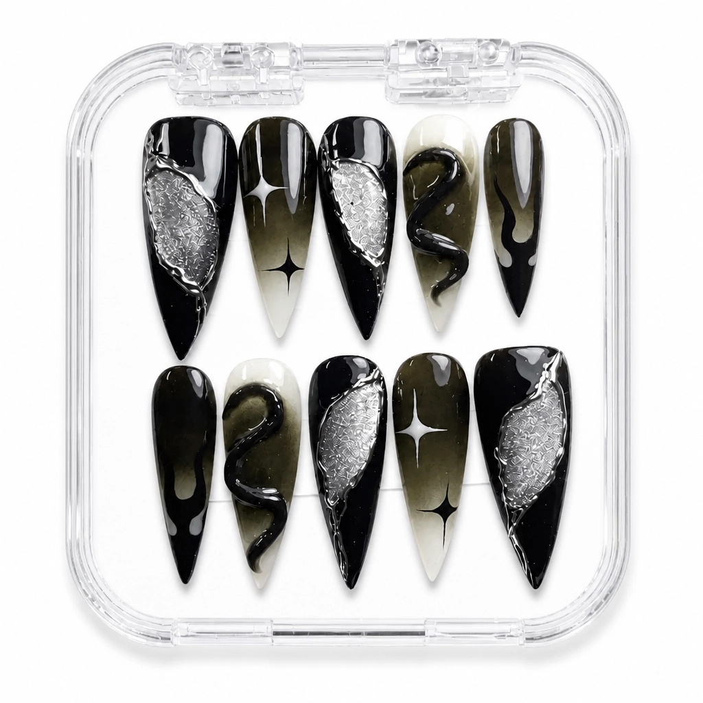 Press-on Nails Wholesale $11.90 Obsidian Luxe by Yabe Vietnam