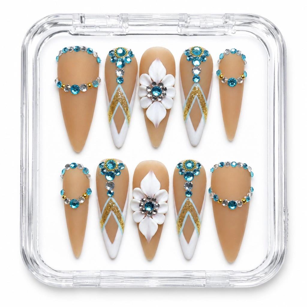 Press-on Nails Wholesale $11.90 Celestial Bloom by Yabe Vietnam