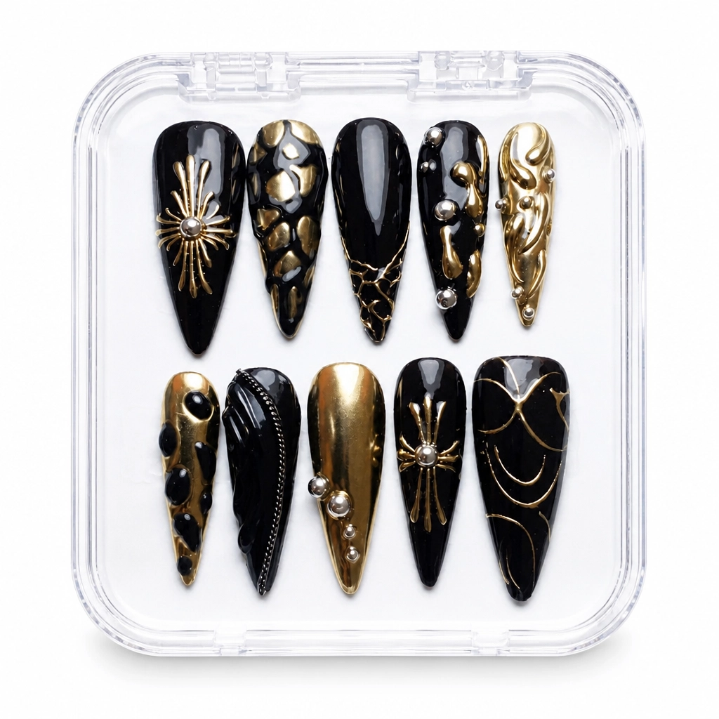 Press-on Nails Wholesale $11.90 Obsidian Luxe by Yabe Vietnam