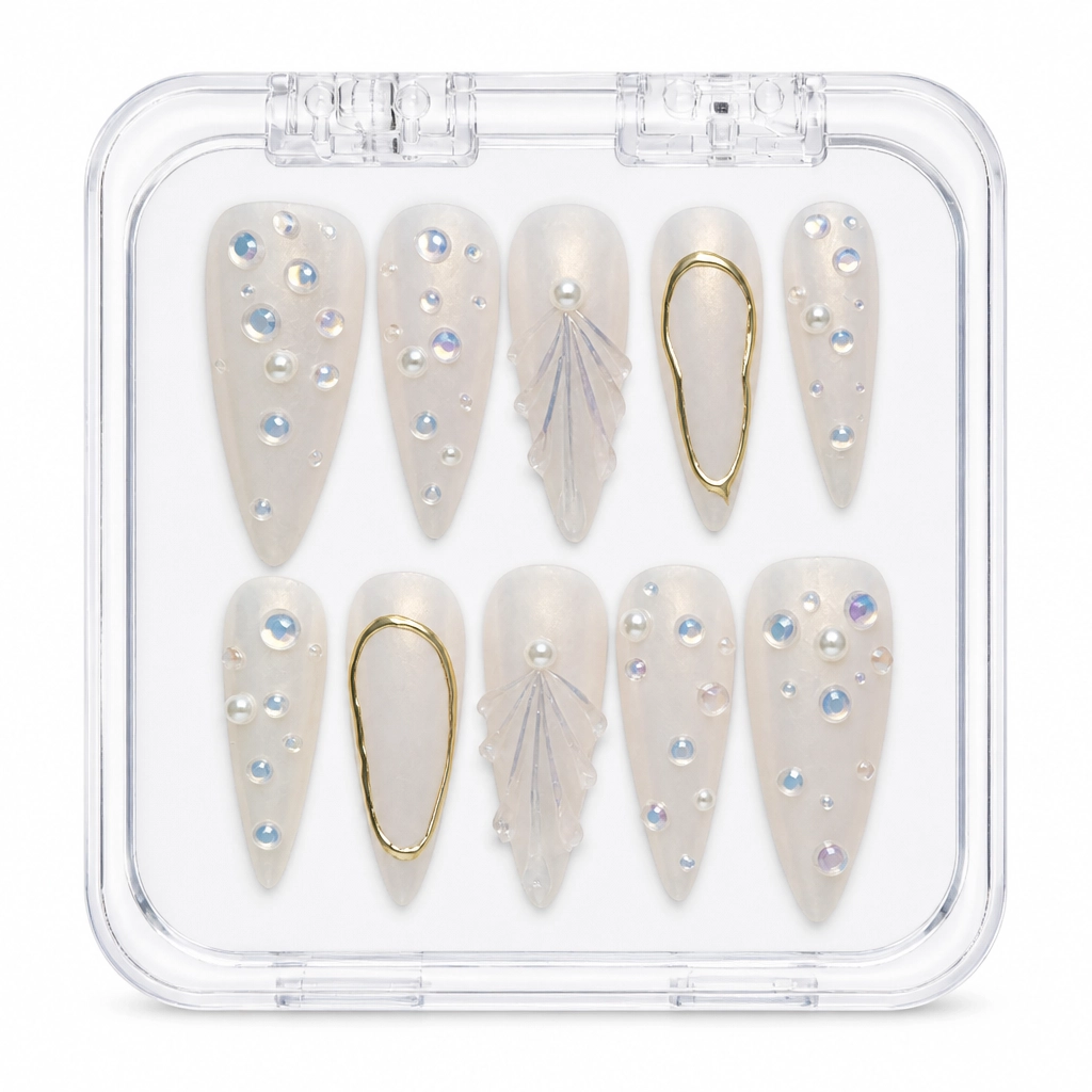 Press-on Nails Wholesale $11.90 Pearl Enchantment by Yabe Vietnam