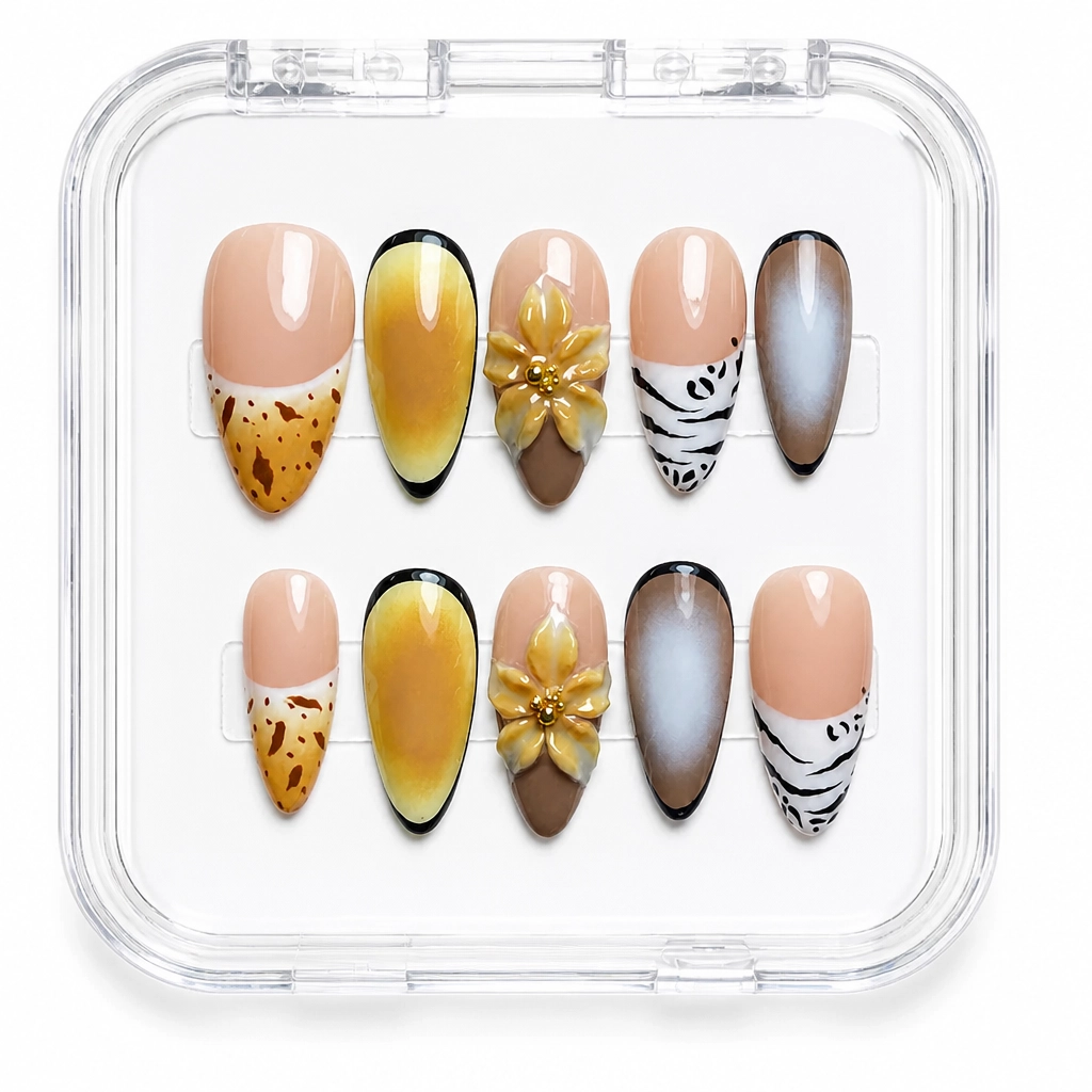 Press-on Nails Wholesale $11.90 Golden Ethereal by Yabe Vietnam