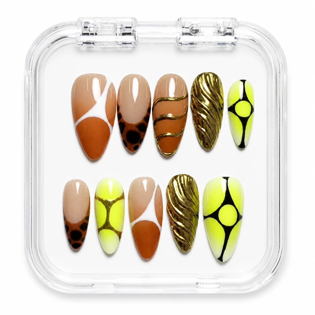 Press-on Nails Wholesale $11.90 Citrus Luxe by Yabe Vietnam
