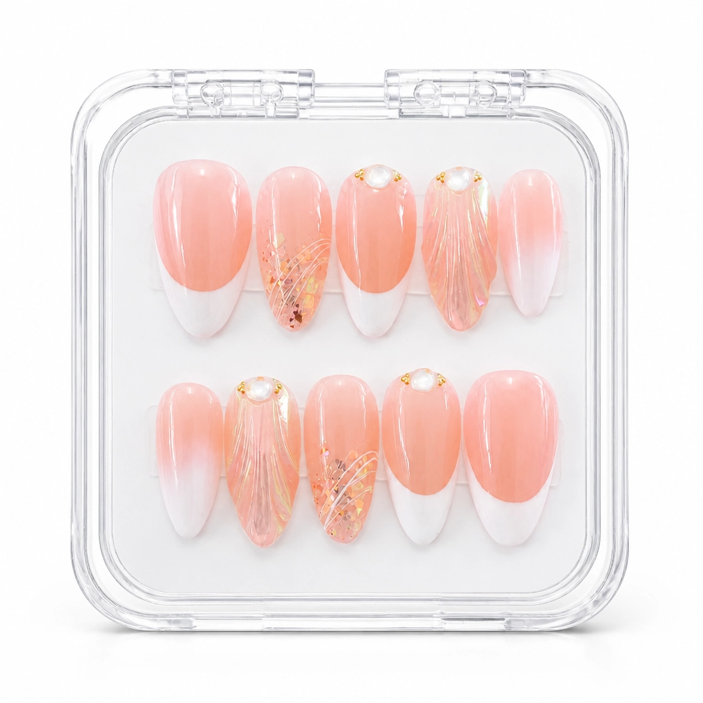 Press-on Nails Wholesale $11.90 Blush Elegance by Yabe Vietnam