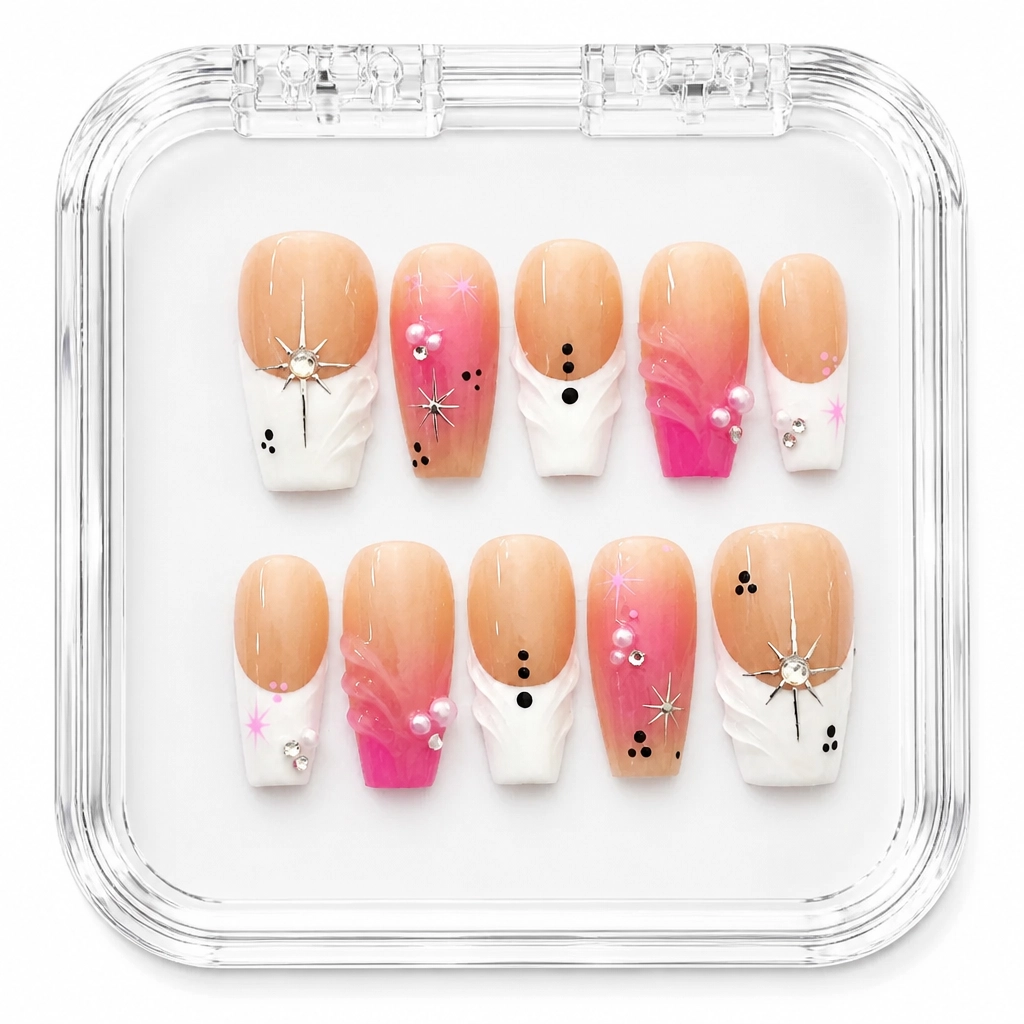 Press-on Nails Wholesale $11.90 Sakura Blush by Yabe Vietnam