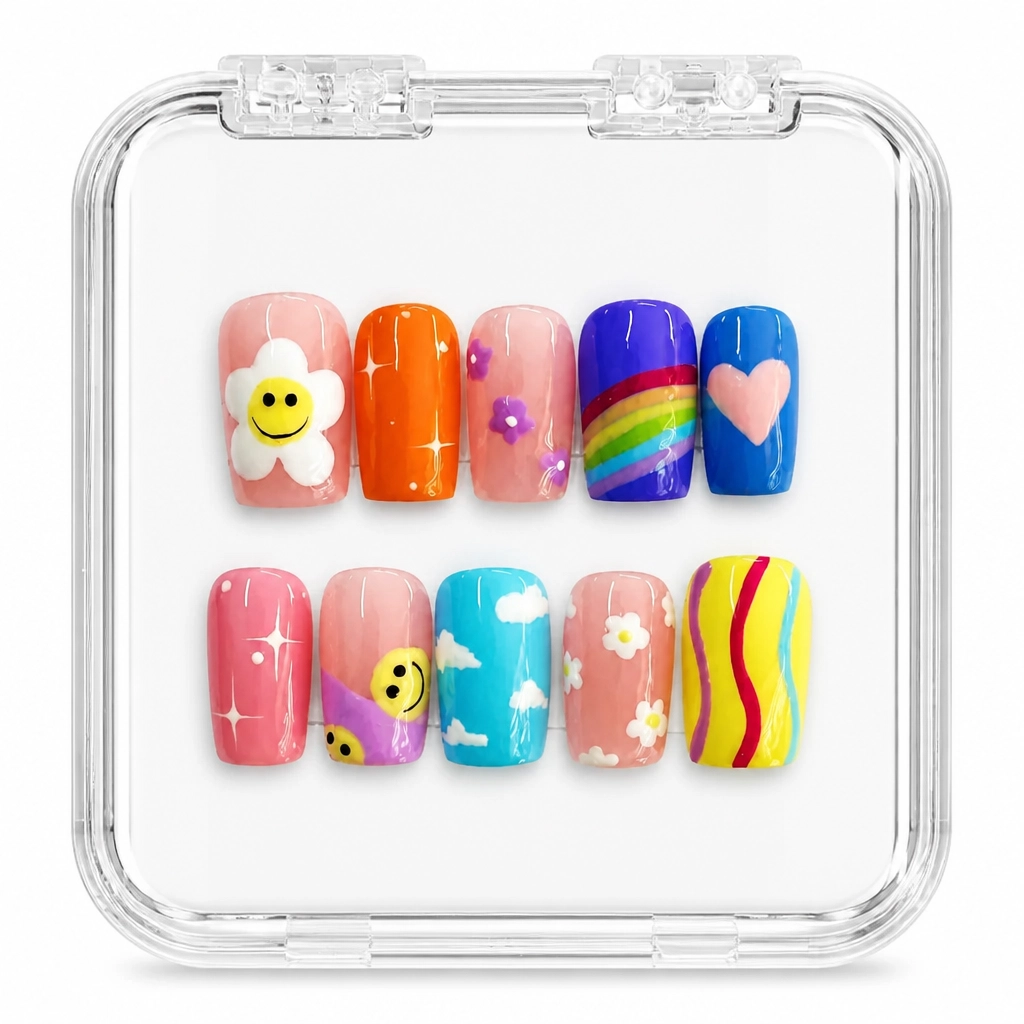 Press-on Nails Wholesale $11.90 Rainbow Bliss by Yabe Vietnam