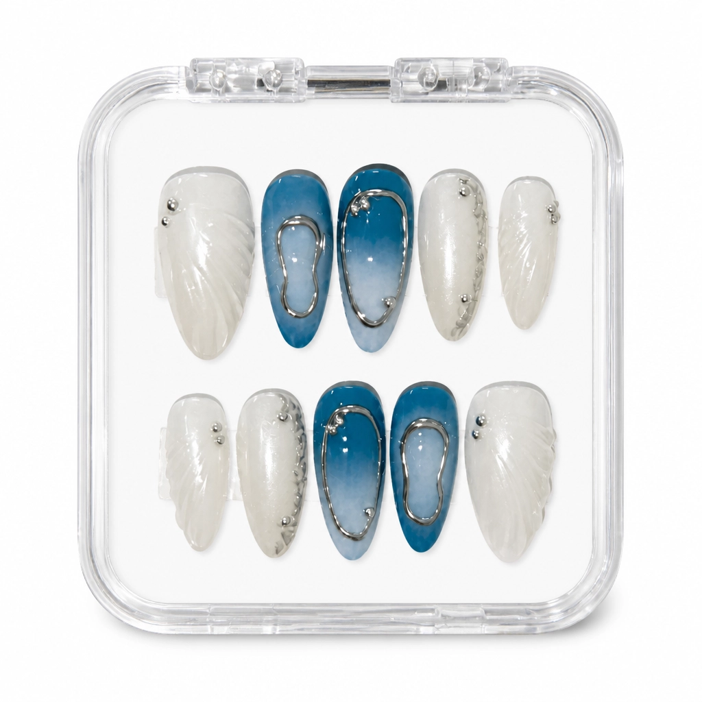 Press-on Nails Wholesale $11.90 Azure Gradient Luxe by Yabe Vietnam