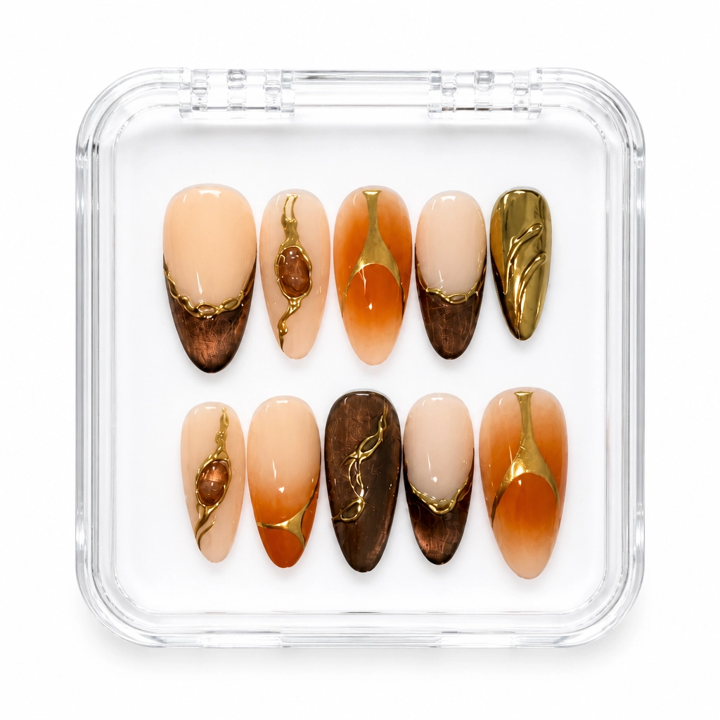 Press-on Nails Wholesale $11.90 Amber Luxe by Yabe Vietnam