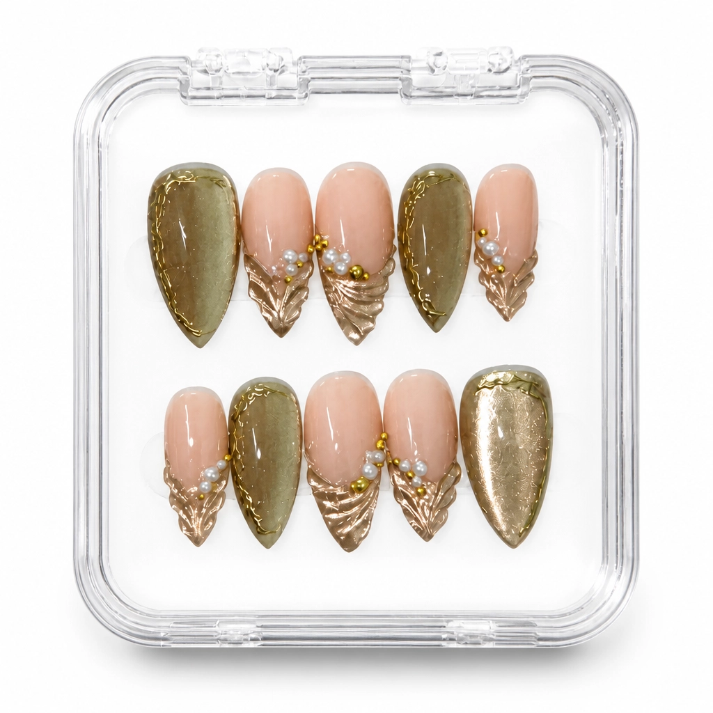 Press-on Nails Wholesale $11.90 Gilded Geometry by Yabe Vietnam