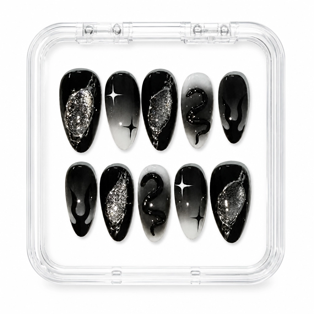 Press-on Nails Wholesale $11.90 Midnight Sparkle by Yabe Vietnam