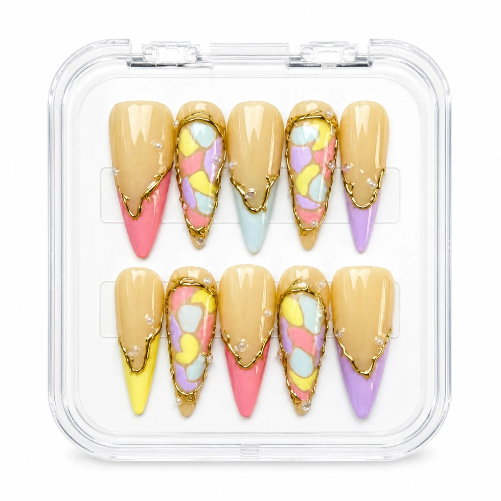 Press-on Nails Wholesale $11.90 Rainbow Luxe by Yabe Vietnam