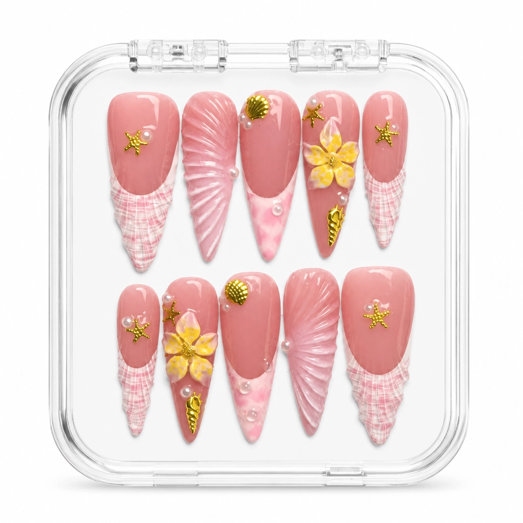 Press-on Nails Wholesale $11.90 Petal Bloom Elegance by Yabe Vietnam