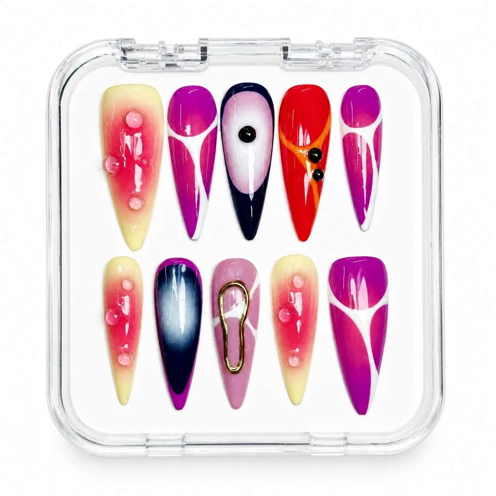 Press-on Nails Wholesale $11.90 Sunset Serenity by Yabe Vietnam