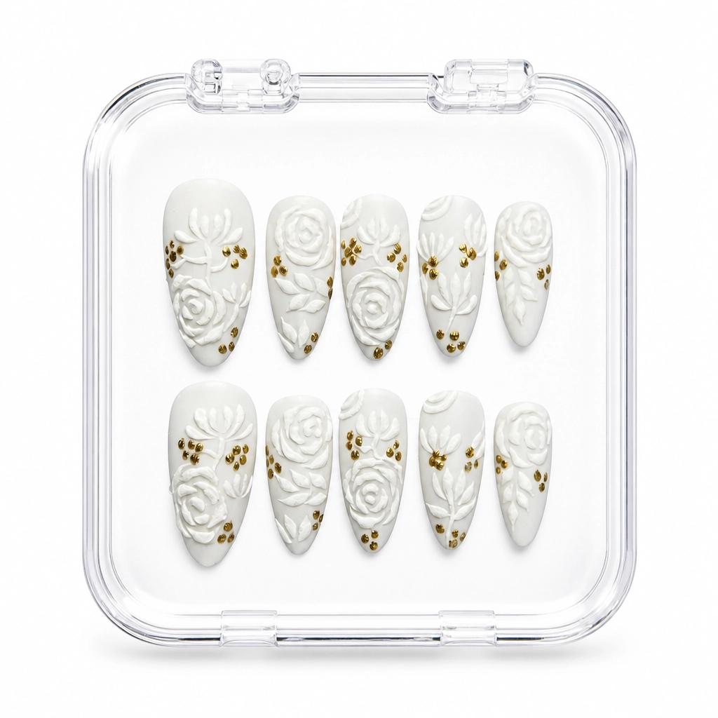 Press-on Nails Wholesale $11.90 Luxe Blossom by Yabe Vietnam