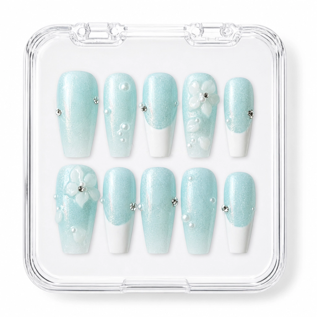 Press-on Nails Wholesale $11.90 Oceanic Elegance by Yabe Vietnam