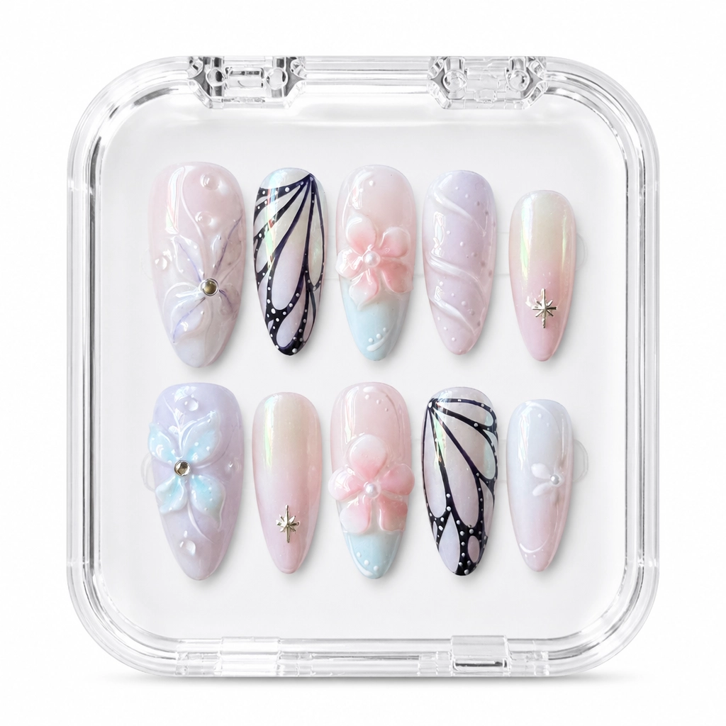 Press-on Nails Wholesale $11.90 Enchanted Wings by Yabe Vietnam
