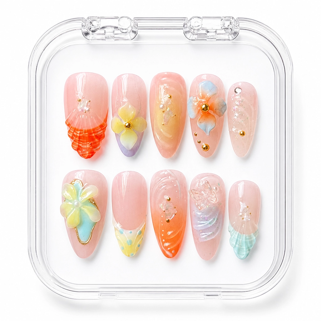Press-on Nails Wholesale $11.90 Oceanic Dreamscape by Yabe Vietnam
