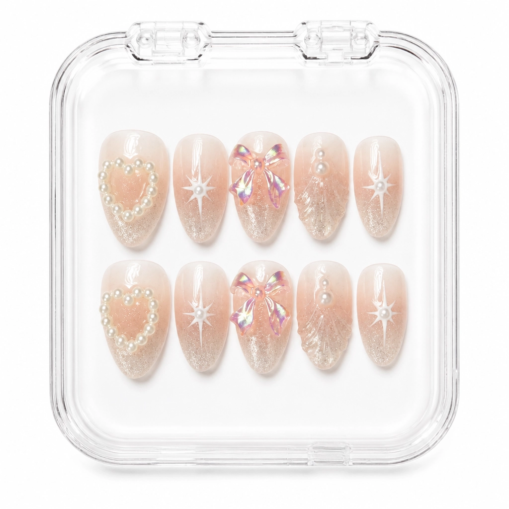 Press-on Nails Wholesale $11.90 Angelic Shimmer by Yabe Vietnam