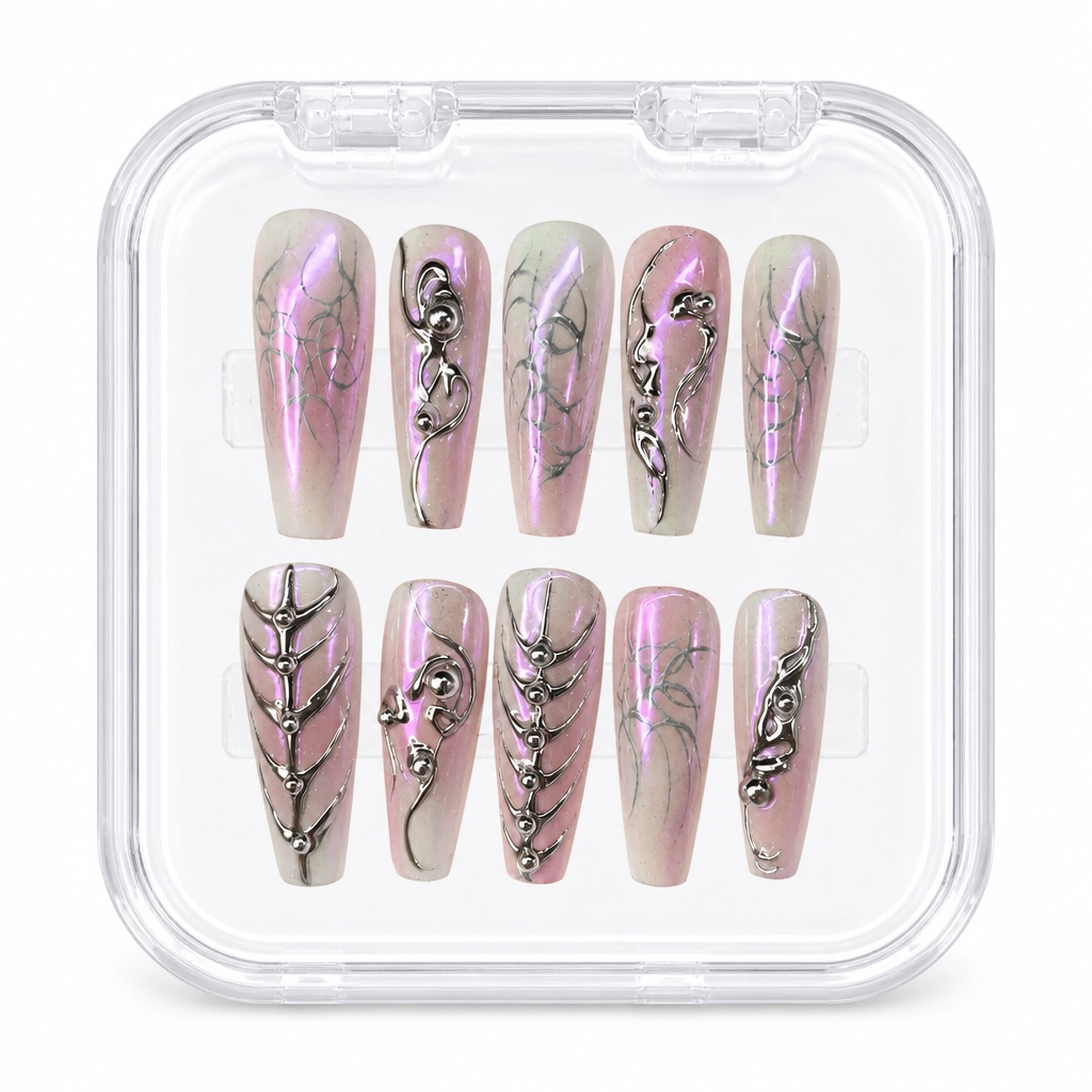 Press-on Nails Wholesale $11.90 Ethereal Cyber Spine by Yabe Vietnam