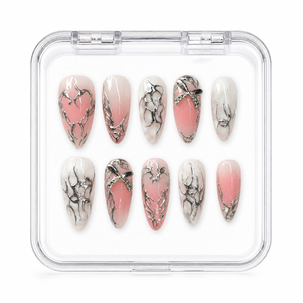 Press-on Nails Wholesale $11.90 Liquid Chrome Dream by Yabe Vietnam