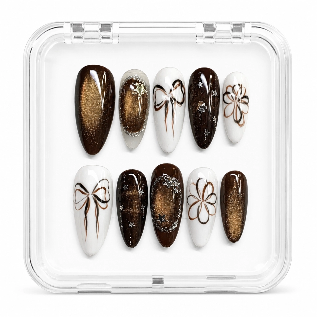 Press-on Nails Wholesale $11.90 Chestnut Velvet Dreams by Yabe Vietnam