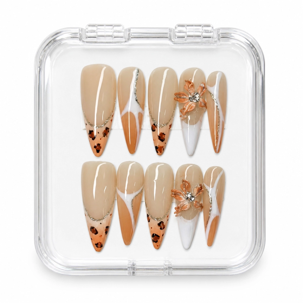 Press-on Nails Wholesale $11.90 Caramel Leopard Luxe by Yabe Vietnam
