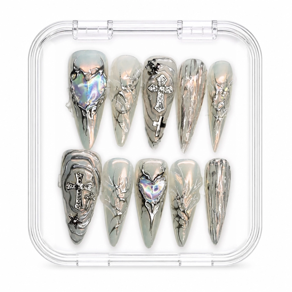 Press-on Nails Wholesale $11.90 Cyber Gothic Glam by Yabe Vietnam