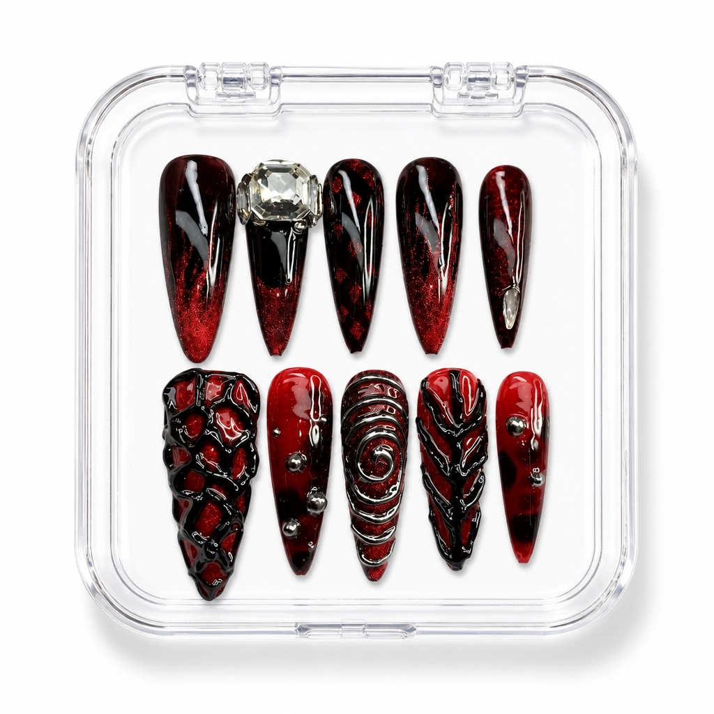 Press-on Nails Wholesale $11.90 Crimson Venom by Yabe Vietnam