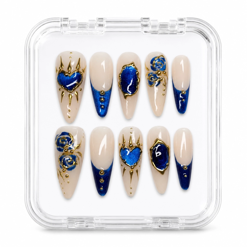 Press-on Nails Wholesale $11.90 Sapphire Romance by Yabe Vietnam