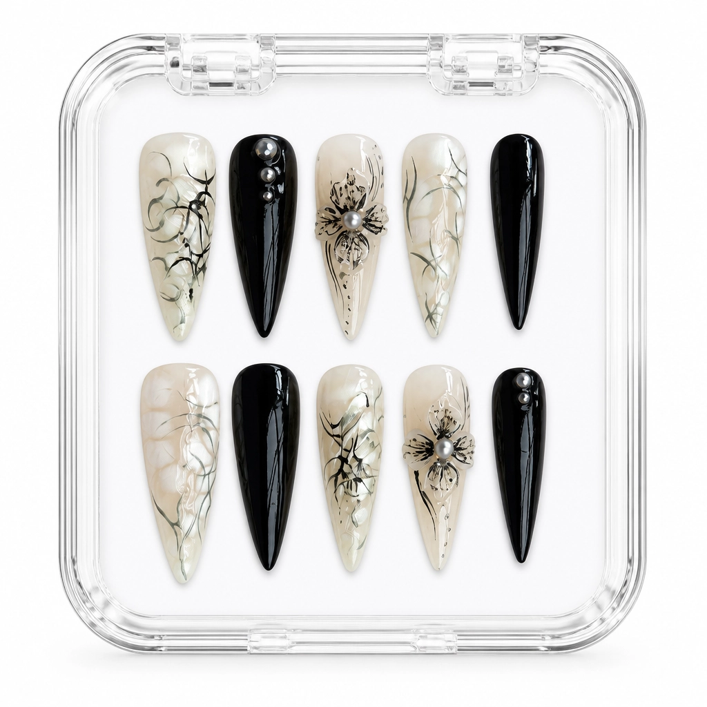 Press-on Nails Wholesale $11.90 Gothic Bloom by Yabe Vietnam
