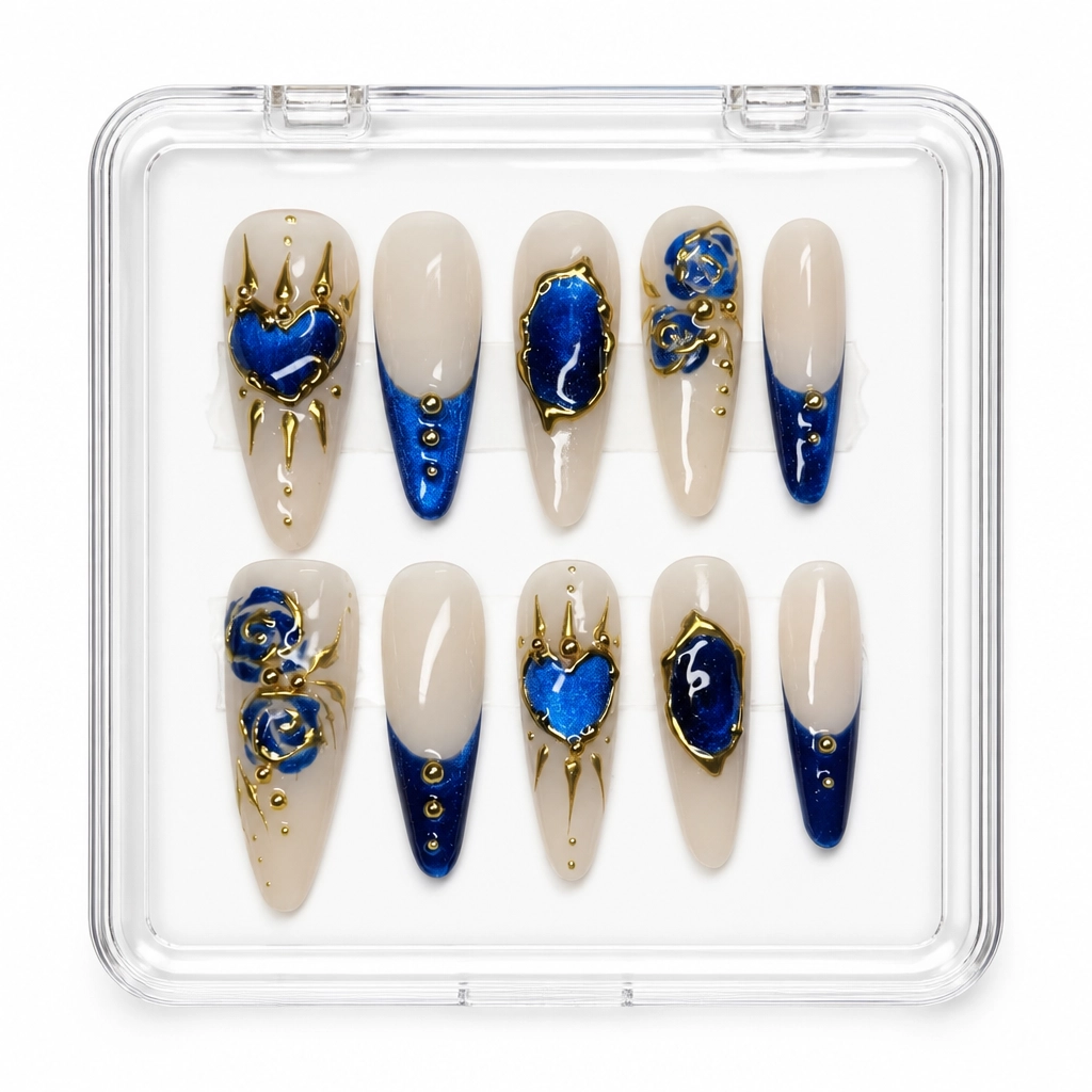 Press-on Nails Wholesale $11.90 Azure Royale by Yabe Vietnam