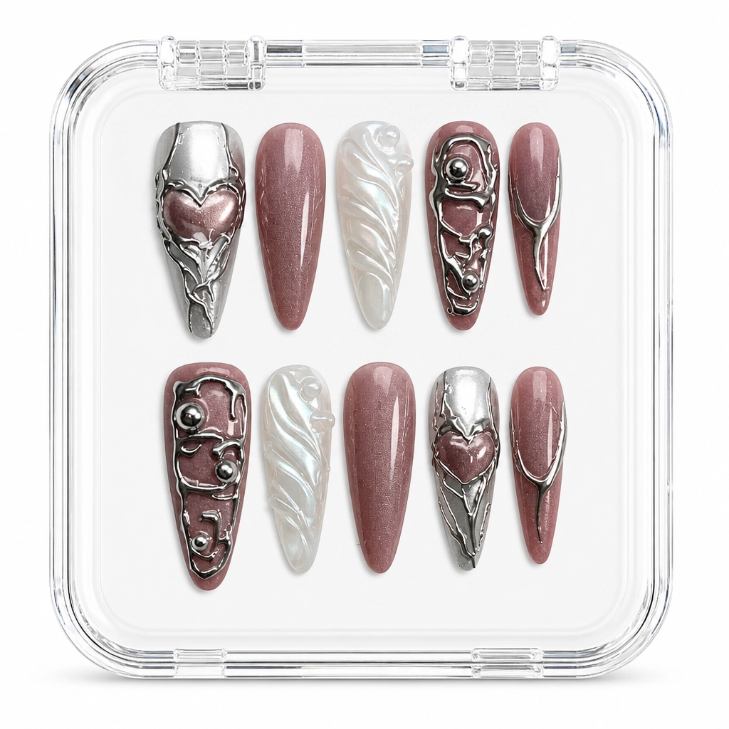 Press-on Nails Wholesale $11.90 Cyberheart Elegance by Yabe Vietnam