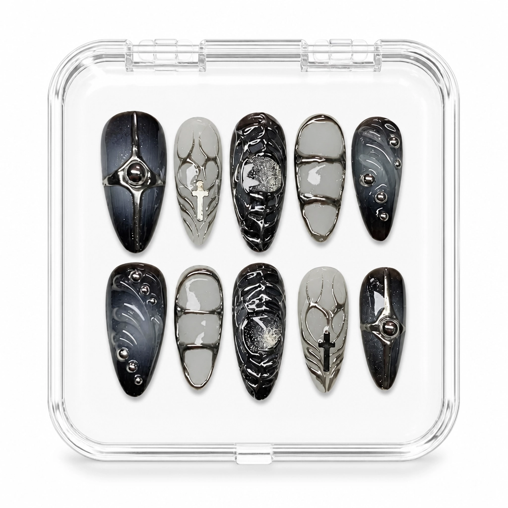 Press-on Nails Wholesale $11.90 Gothic Obsidian Charm by Yabe Vietnam