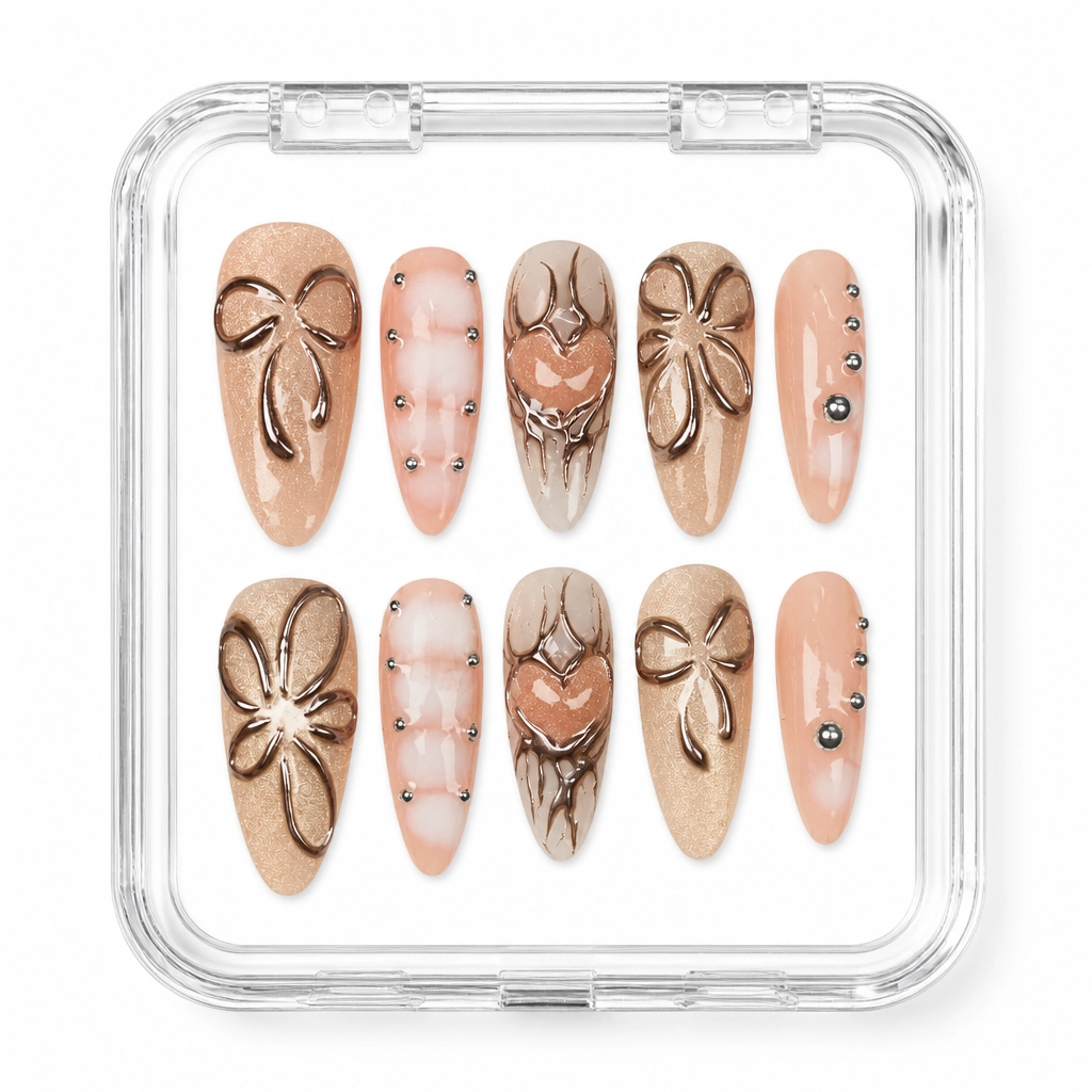 Press-on Nails Wholesale $11.90 Ethereal Coquette by Yabe Vietnam
