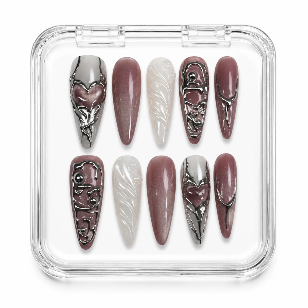 Press-on Nails Wholesale $11.90 Amethyst Allure by Yabe Vietnam