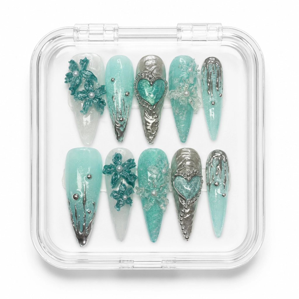 Press-on Nails Wholesale $11.90 Frozen Ocean Queen by Yabe Vietnam