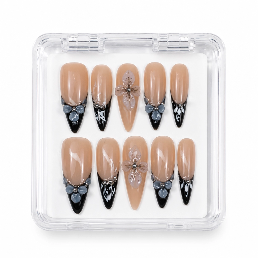 Press-on Nails Wholesale $11.90 Gothic Orchid Dreams by Yabe Vietnam