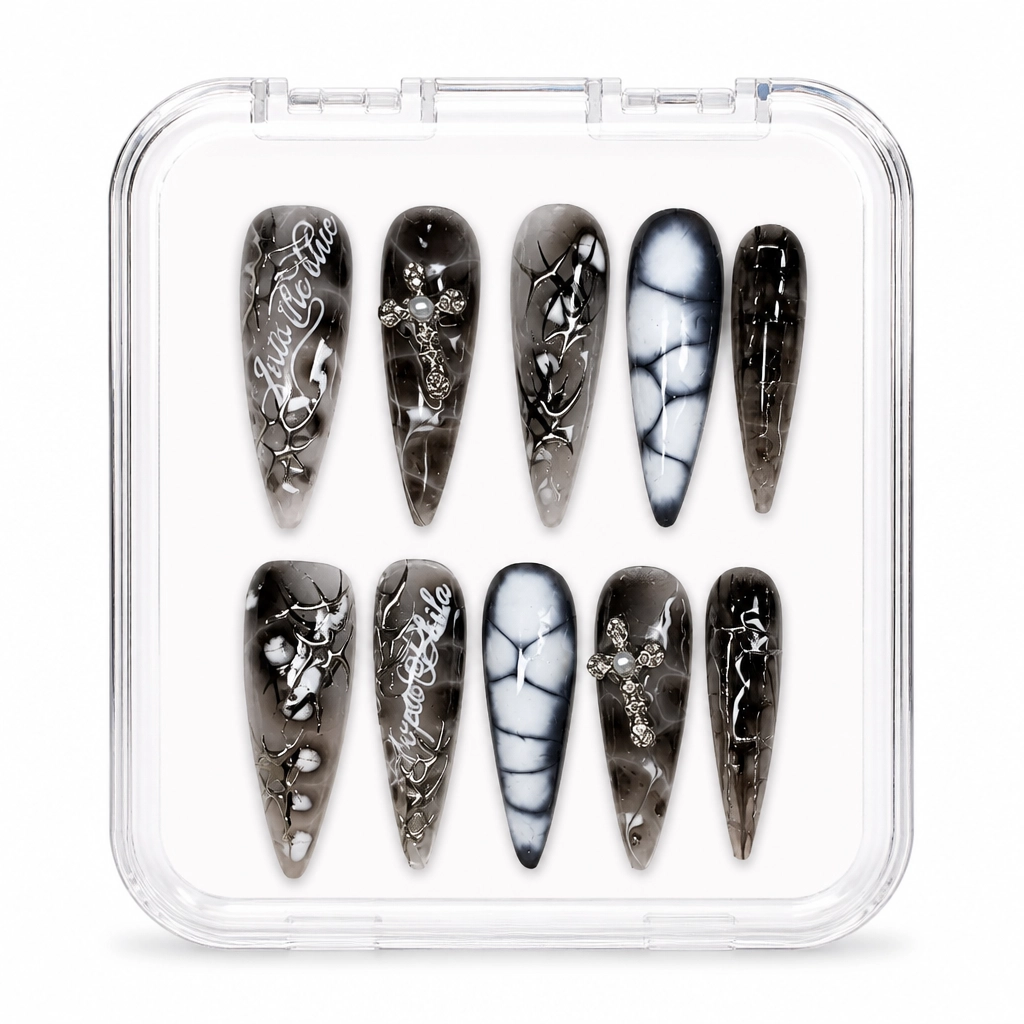 Press-on Nails Wholesale $11.90 Gothic Marble by Yabe Vietnam