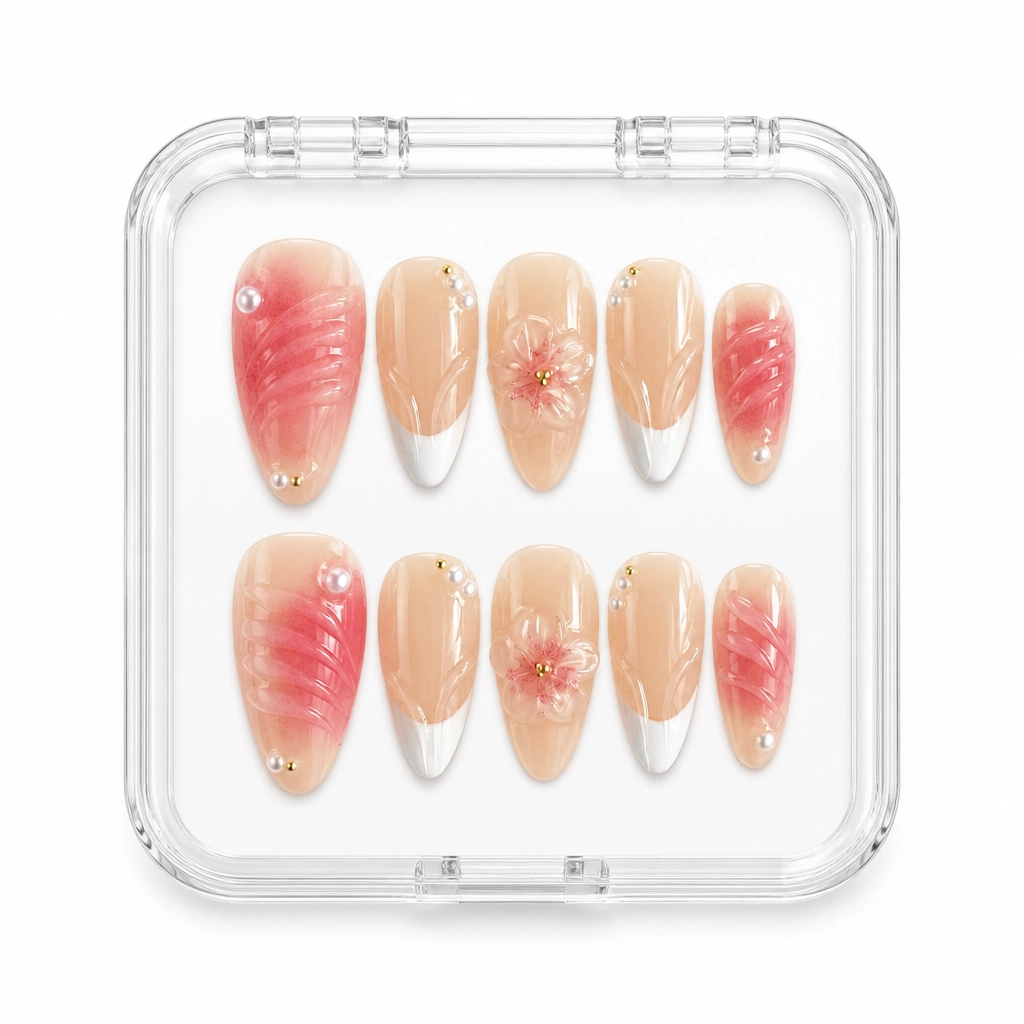 Press-on Nails Wholesale $11.90 Blossom Aura by Yabe Vietnam