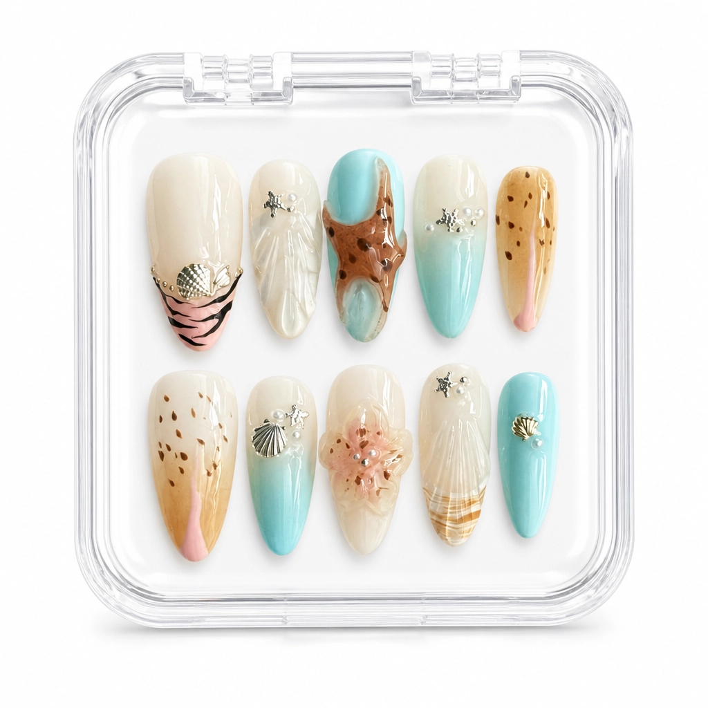 Press-on Nails Wholesale $11.90 Seaside Dream by Yabe Vietnam