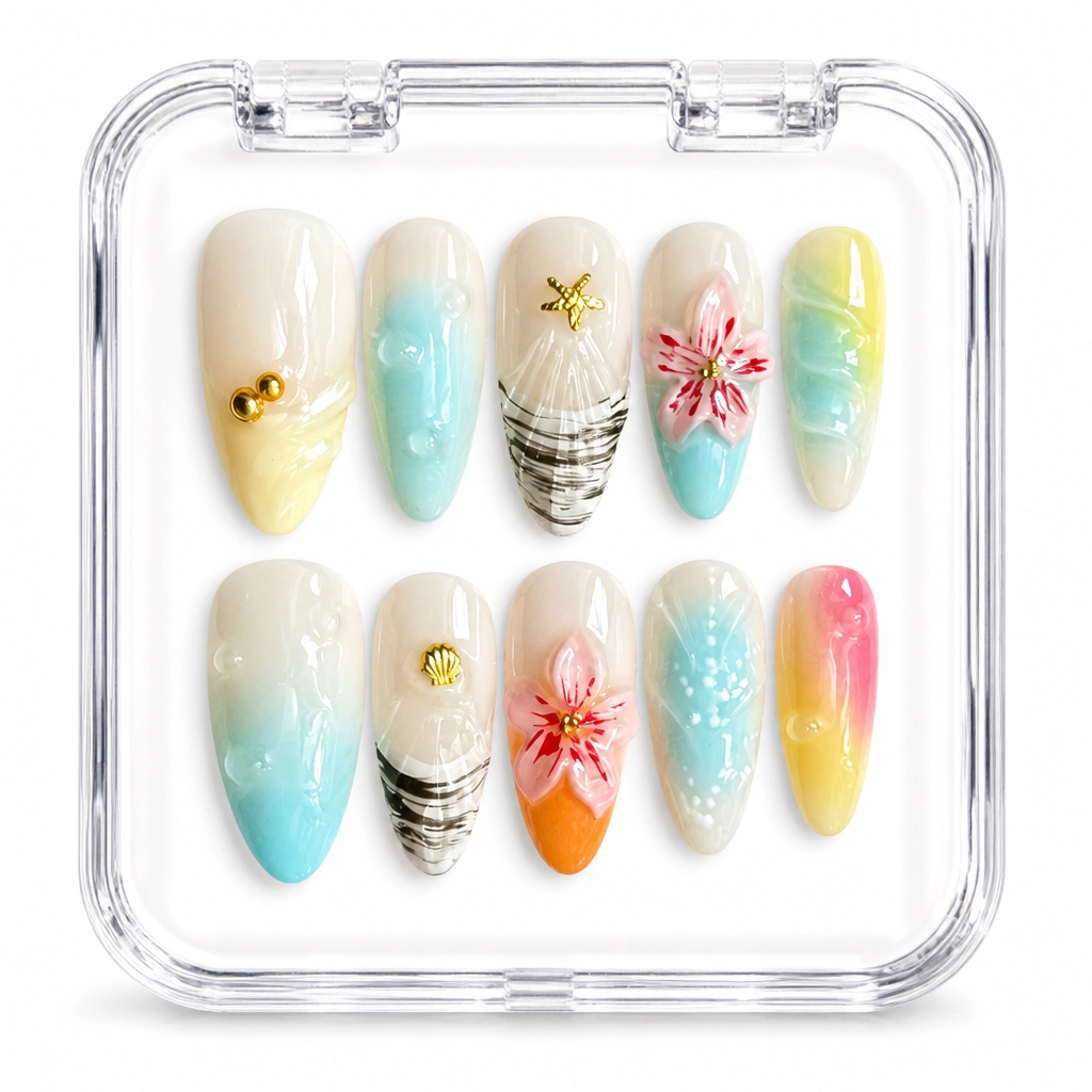 Press-on Nails Wholesale $11.90 Tropical Oasis by Yabe Vietnam