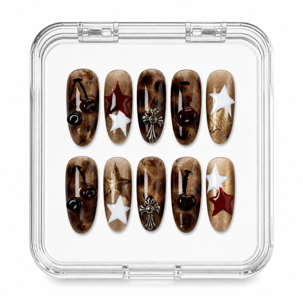 Press-on Nails Wholesale $11.90 Gothic Cherry Aura by Yabe Vietnam
