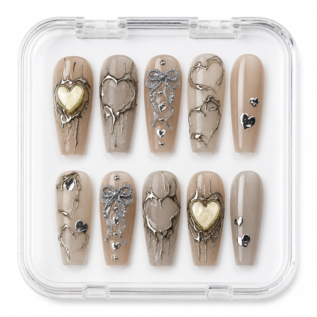 Press-on Nails Wholesale $11.90 Chrome Heart Rhapsody by Yabe Vietnam
