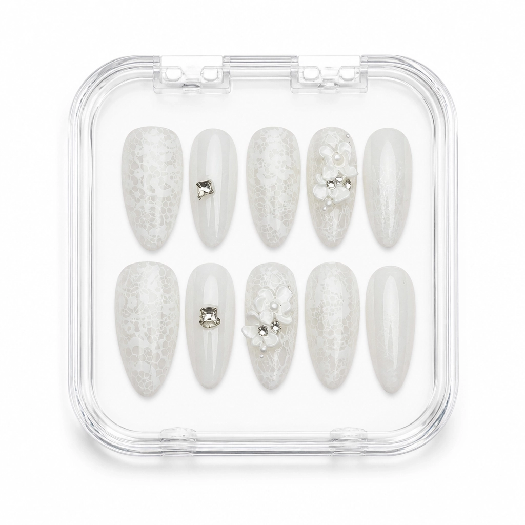 Press-on Nails Wholesale $11.90 Ethereal Lace by Yabe Vietnam