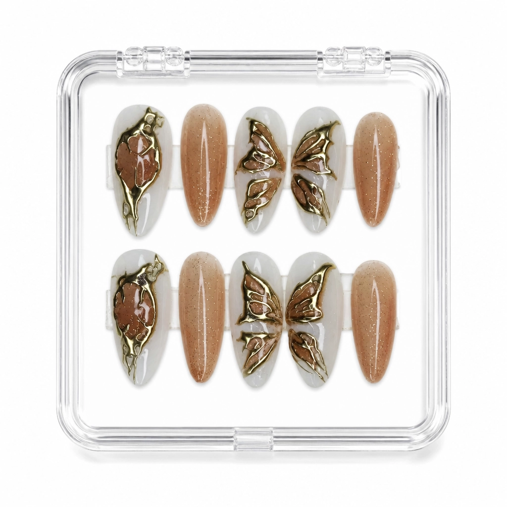 Press-on Nails Wholesale $11.90 Gilded Wings by Yabe Vietnam