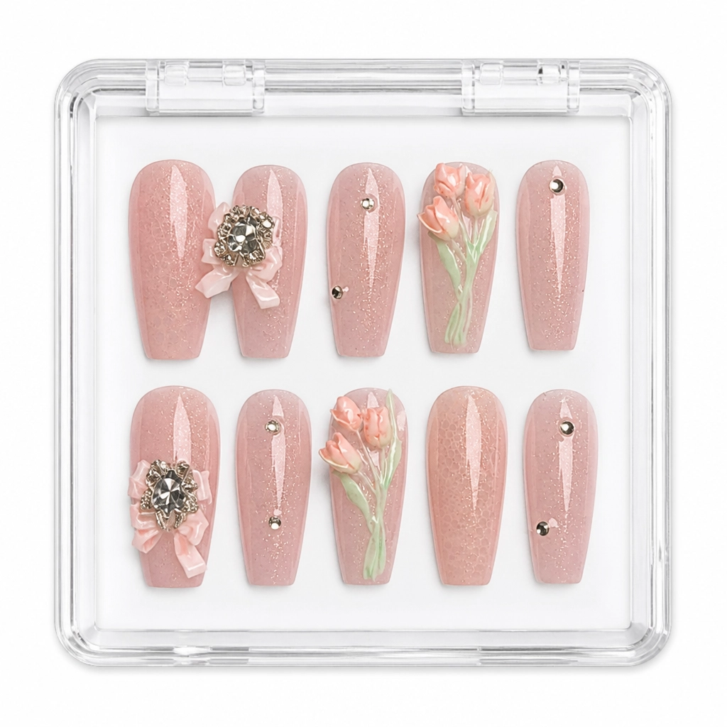 Press-on Nails Wholesale $11.90 Tulip Glamour by Yabe Vietnam